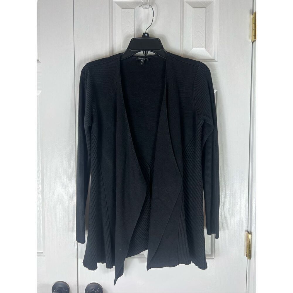 Eileen Fisher Womens Black Cardigan Sweater Size Small